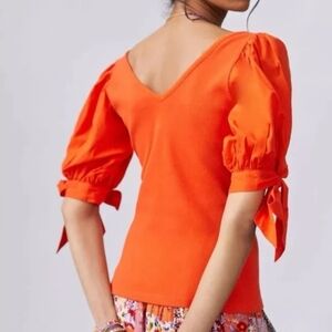 Anthropologie Maeve Puff Sleeve Top